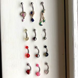 12 belly ring bundle!